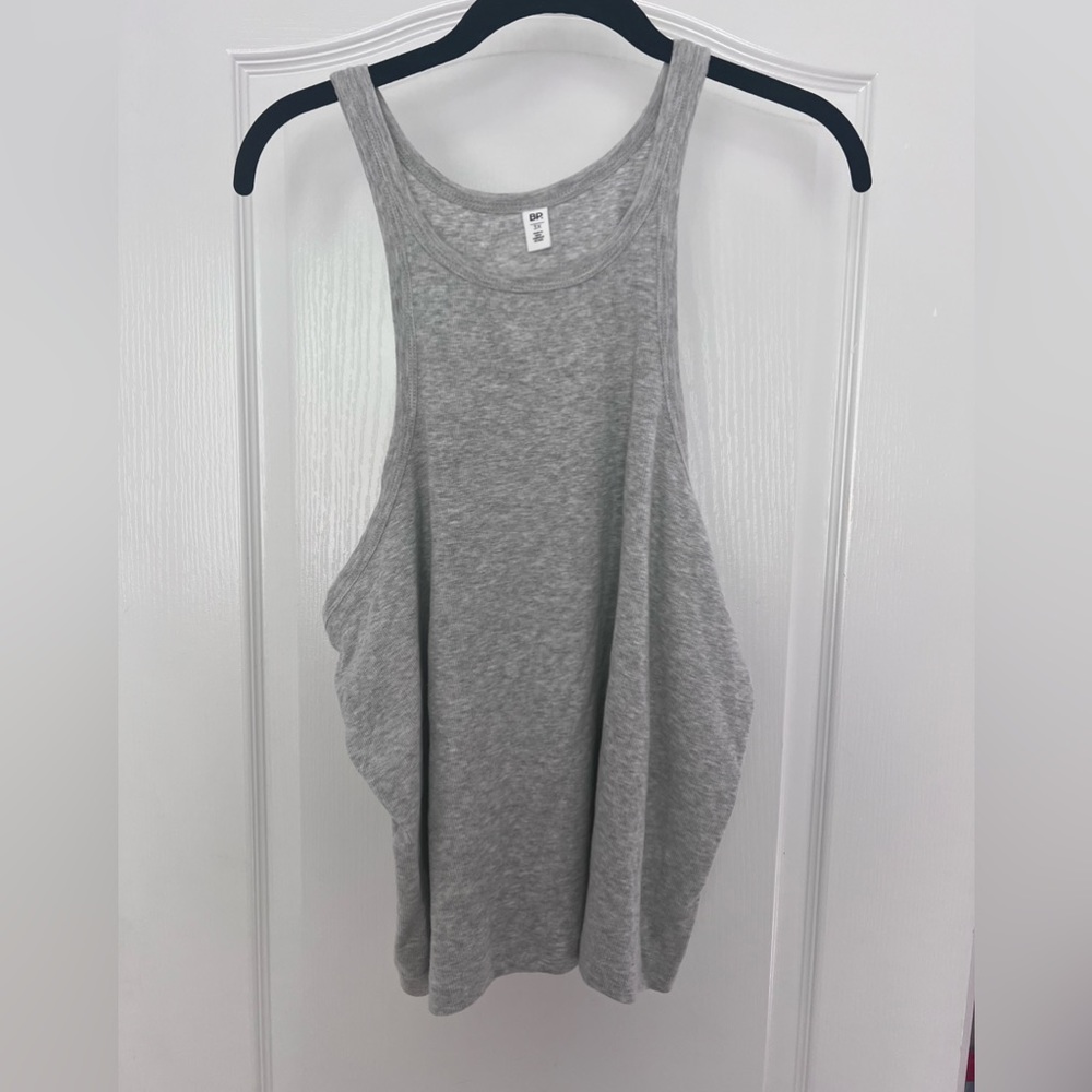 BP Gray Ribbed Tank SZ 3X